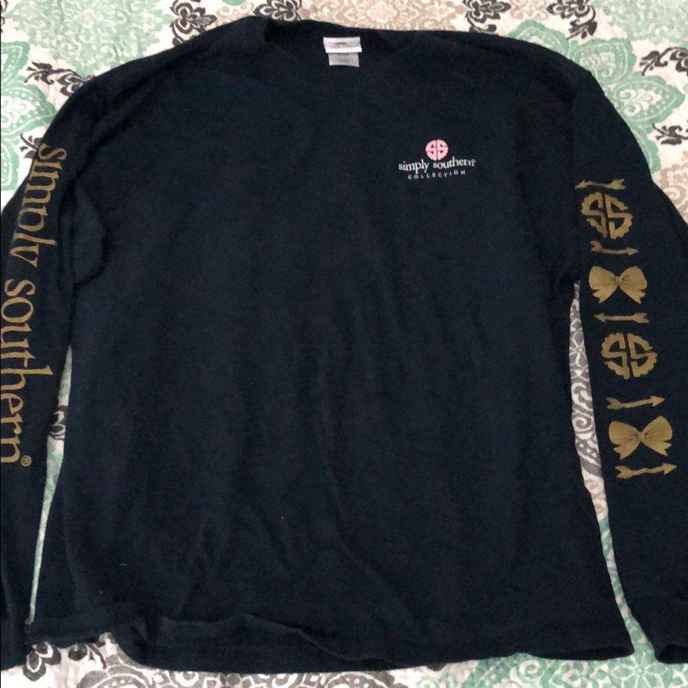 Simply Southern Navy Blue Long Sleeve Tee